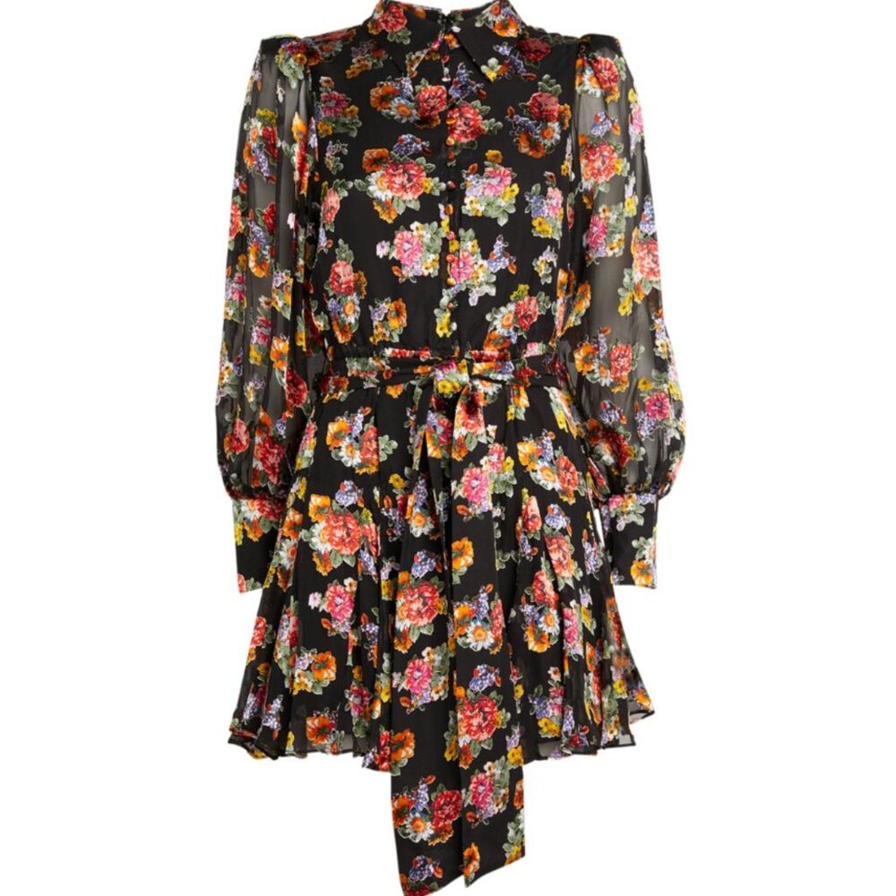 ALICE + OLIVIA  Magnolia Floral Mina Mini Dress - size 8 - NWT